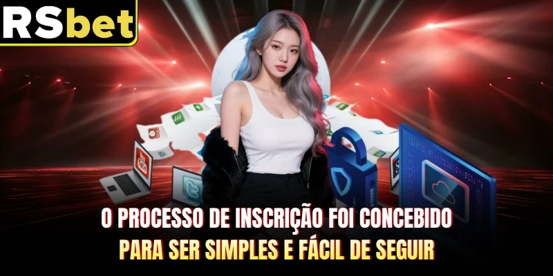O processo de inscrição foi concebido para ser simples e fácil de seguir